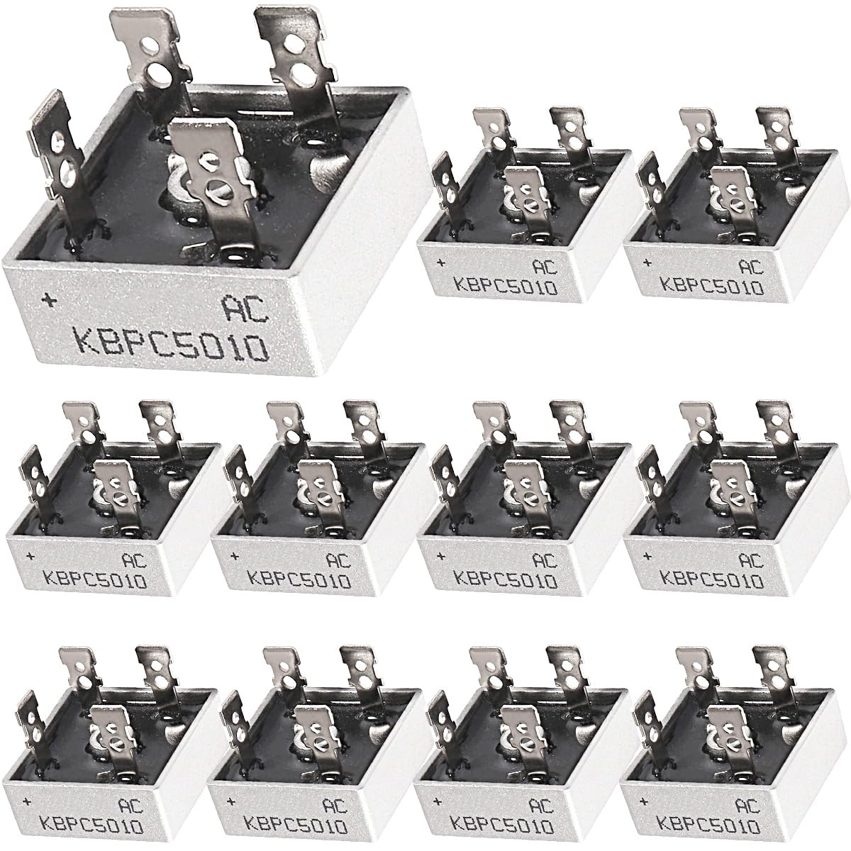 Sponsored Ad – 10 pcs KBPC5010 Bridge Rectifier Diode Set 50A 1000V High Power Rectifier Diode Single Phase Full Wave Metal Shell 4 Pin Through Hole Electronic Components