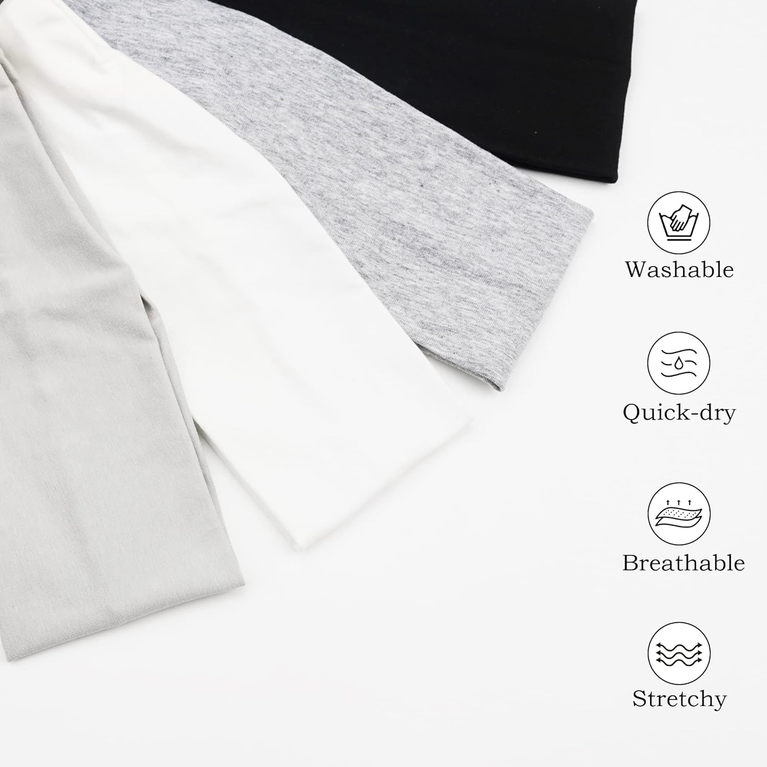 Ayesha Headbands for Women Workout Headbands Wide Hair Bands for Women's Hair Stretchy Headband Sweat Bands Non Slip Sports Headband for Yoga Working Out Fitness Skincare Makeup 12pcs : Beauty & Personal Care