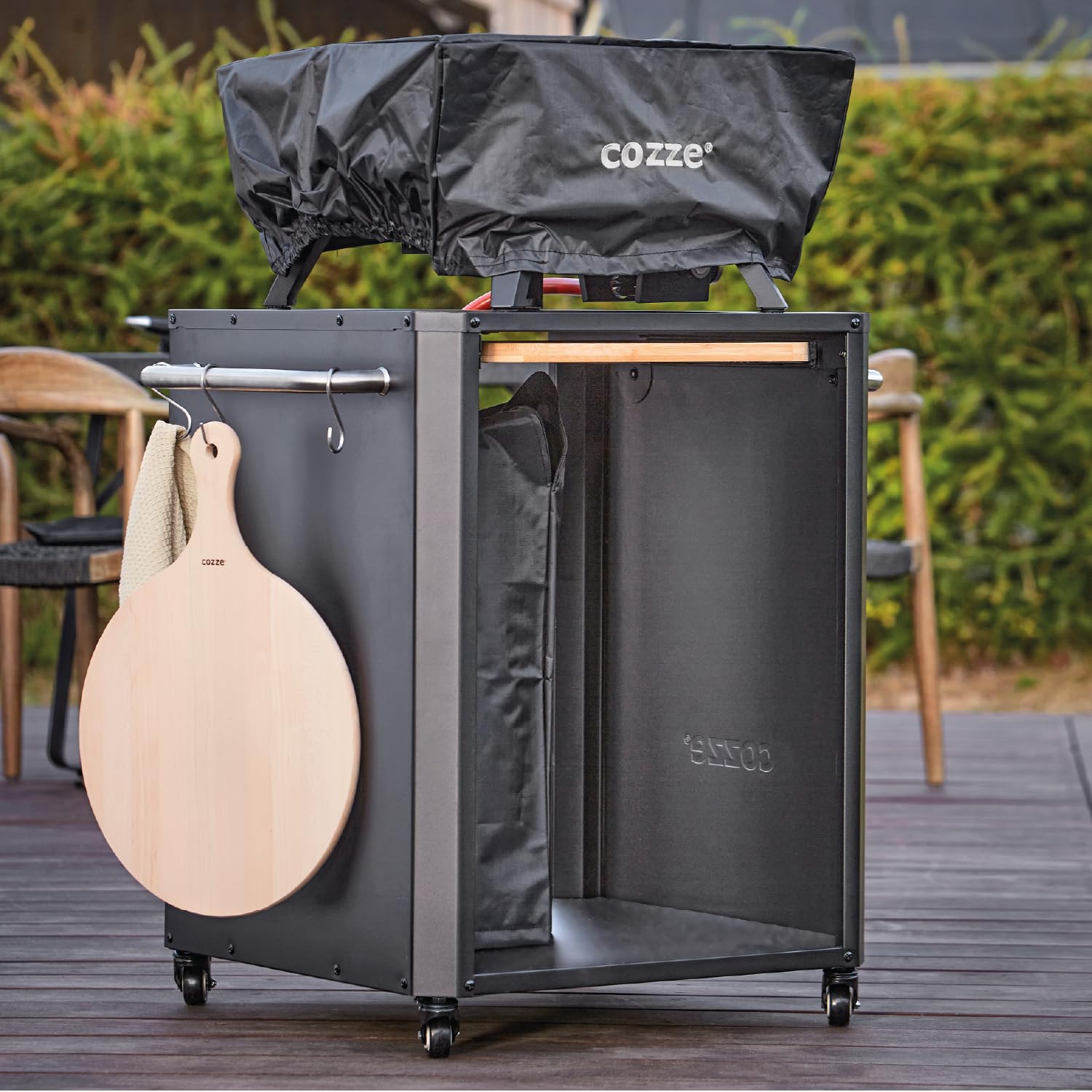 Cozze 17" Gas Pizza Oven with Thermometer and Pizza Stone for Large Pizzas Ø42.5cm Outdoor Cooking