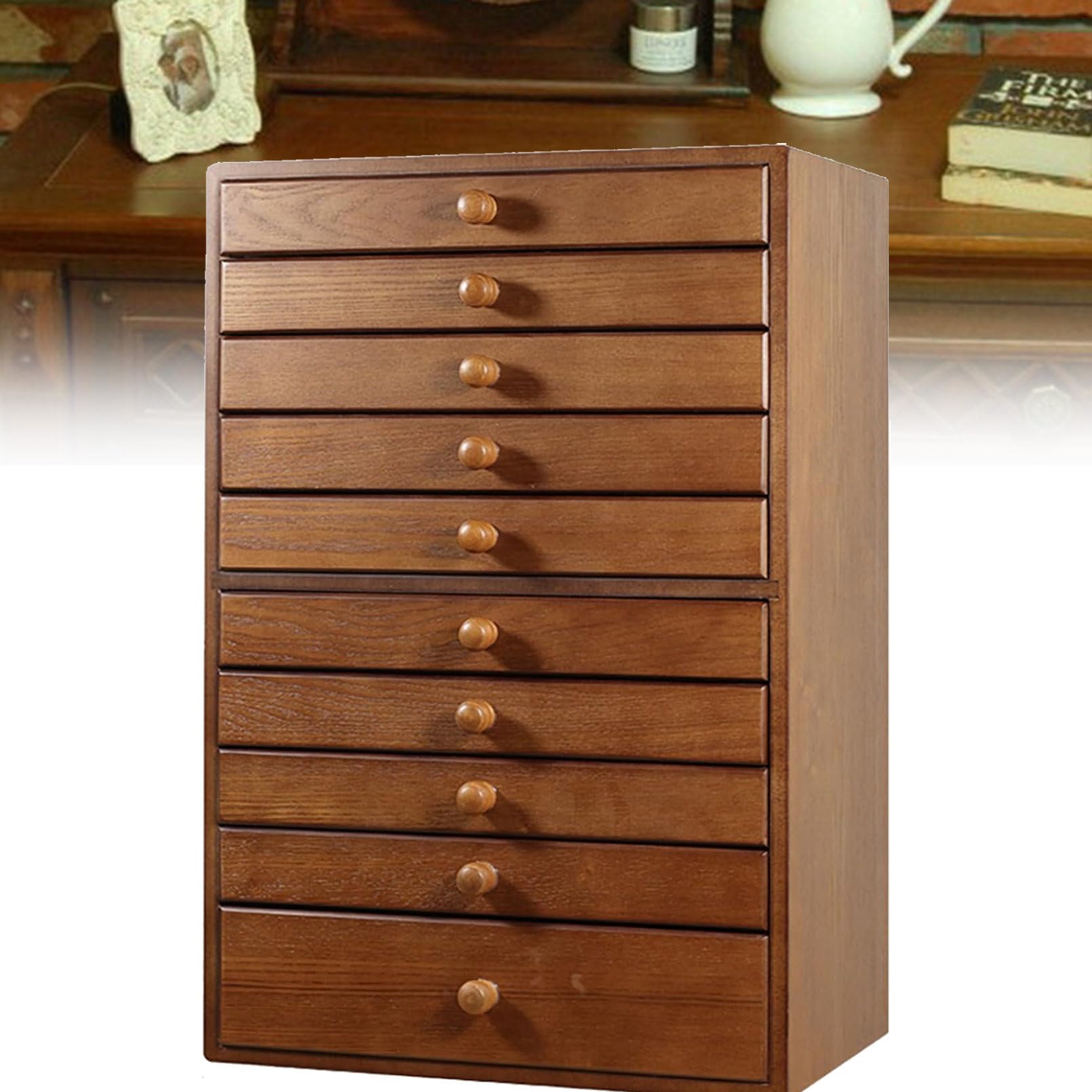 Schmuckschatulle, Schmuckschatulle Aus Holz, 10-Lagige Schmuckschatulle Mit Schublade, Extra GroßE Schmuck-Organizer-Box FüR Frauen Als Geschenk, Personalisierte Schmuckschatulle Aus Holz