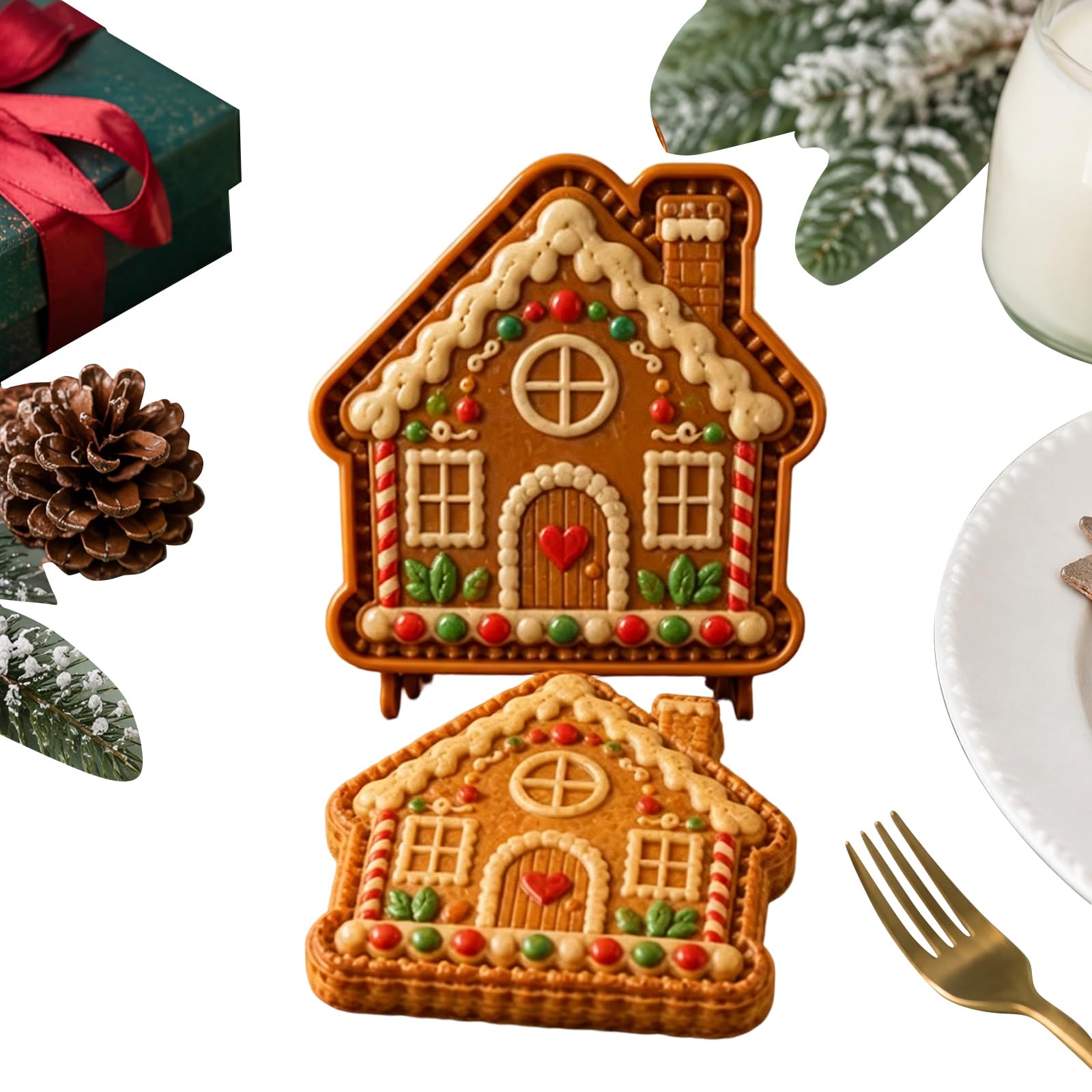 Christmas Hand Pie Mold, 8-9cm Mini Pie Maker Moulds, One Press Dough Press