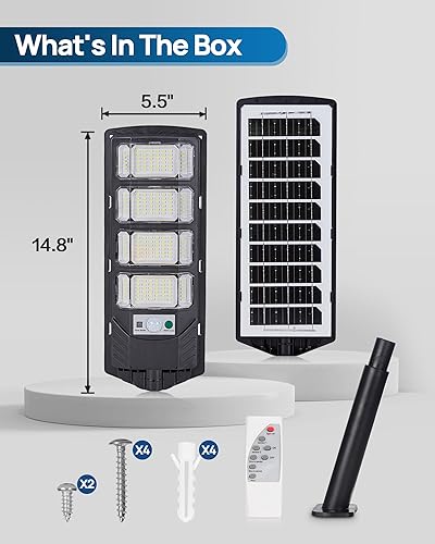 Miniatura 9 de Farolas solares para exteriores, luz LED de gran angular con sensor de movimiento, del atardecer al amanecer, impermeable, luz de seguridad