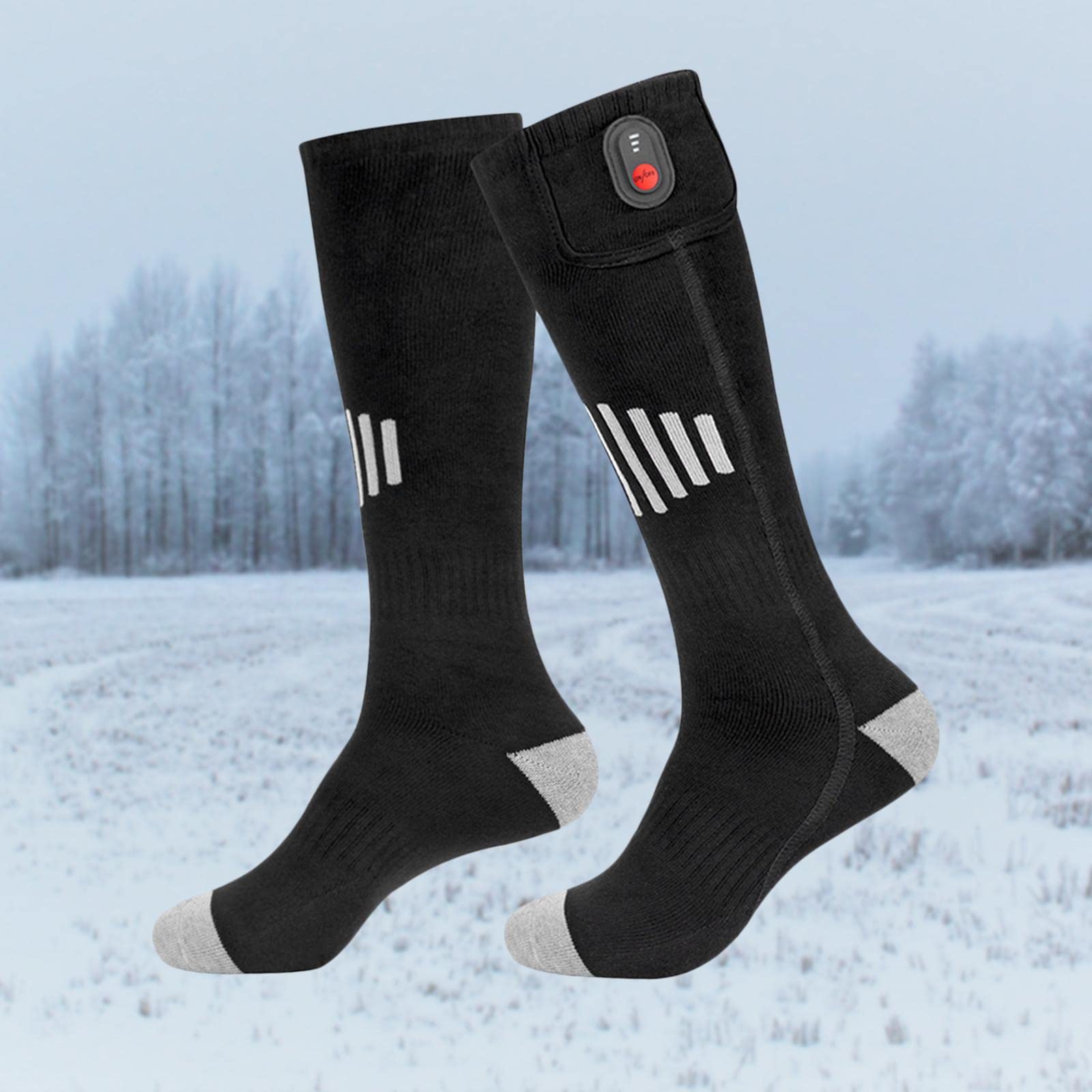 1 Paire Chaussettes Chauffantes Chaussettes de Ski Coton Respirant Chaussettes Épaisses Confortables Chauffantes Automatiques Convient Aux Sports D'Hi