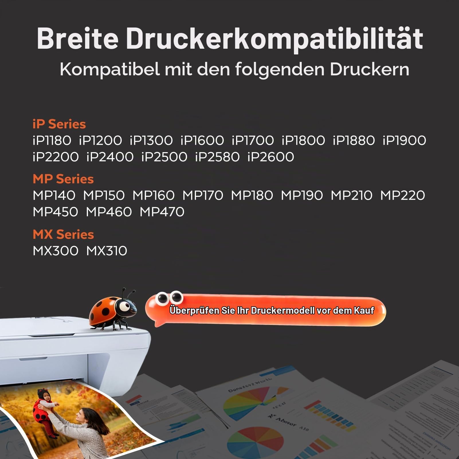 PG-40 CL-41 Druckerpatronen für Canon 40 41 Pixma MP210 MP140 MP160