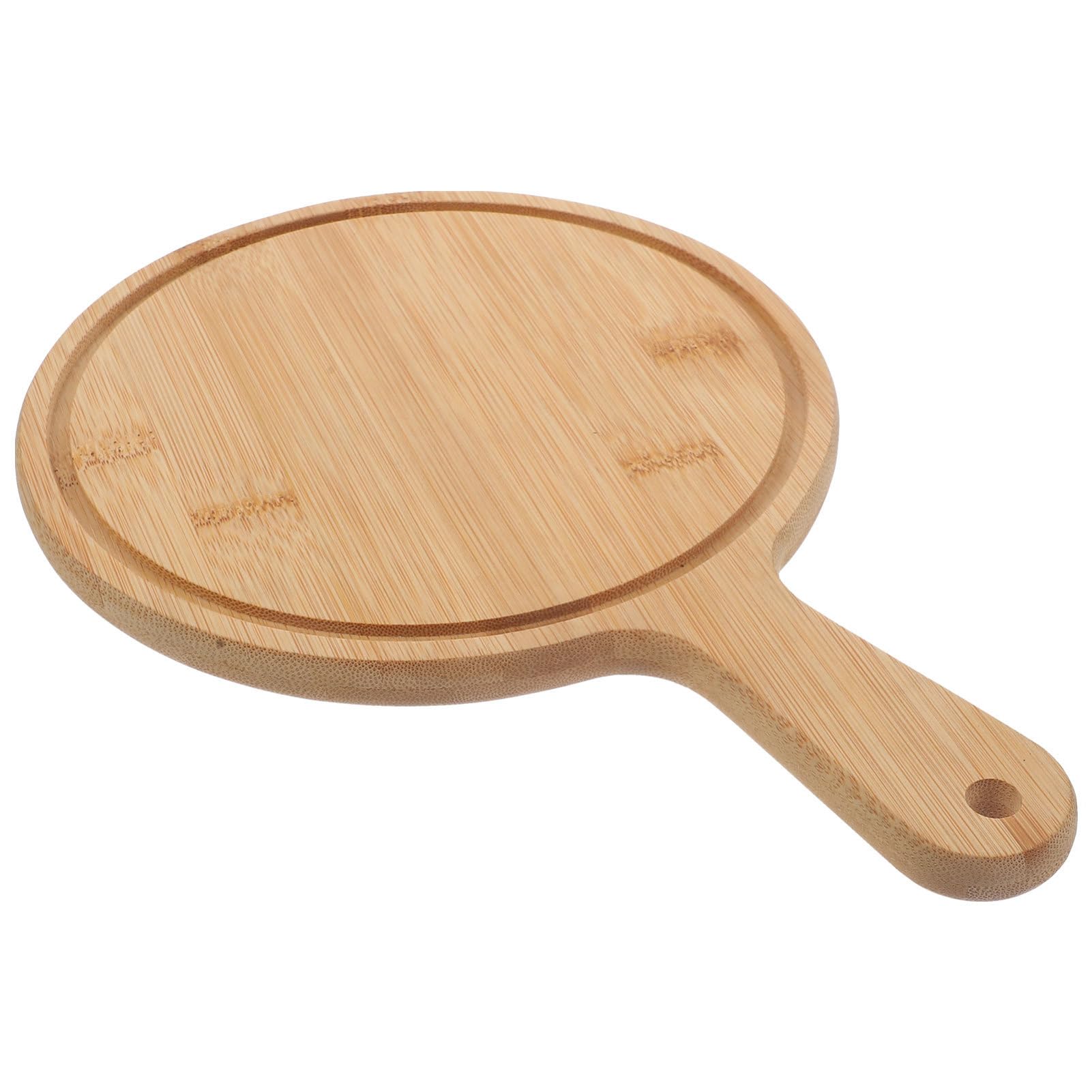 Planche de découpe ronde Amosfun plateau de service bois pour pizza desserts et cuisine