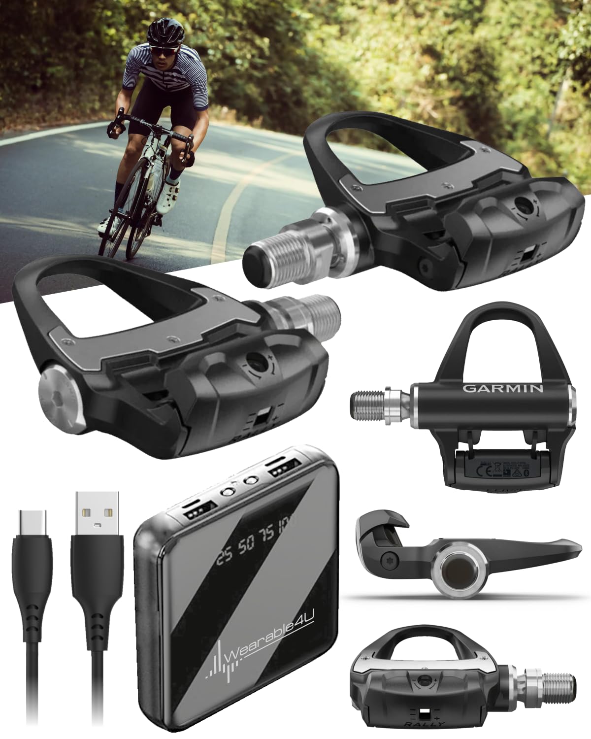 Amazon | Garmin Rally RS100 シングルセンシングパワーメーターペダル