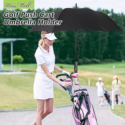 Miniatura 7 de L - Soporte de paraguas para carrito de golf, resistente, ajustable en 180, para cochecito, bicicleta, silla de ruedas, movilidad, scooter, silla de