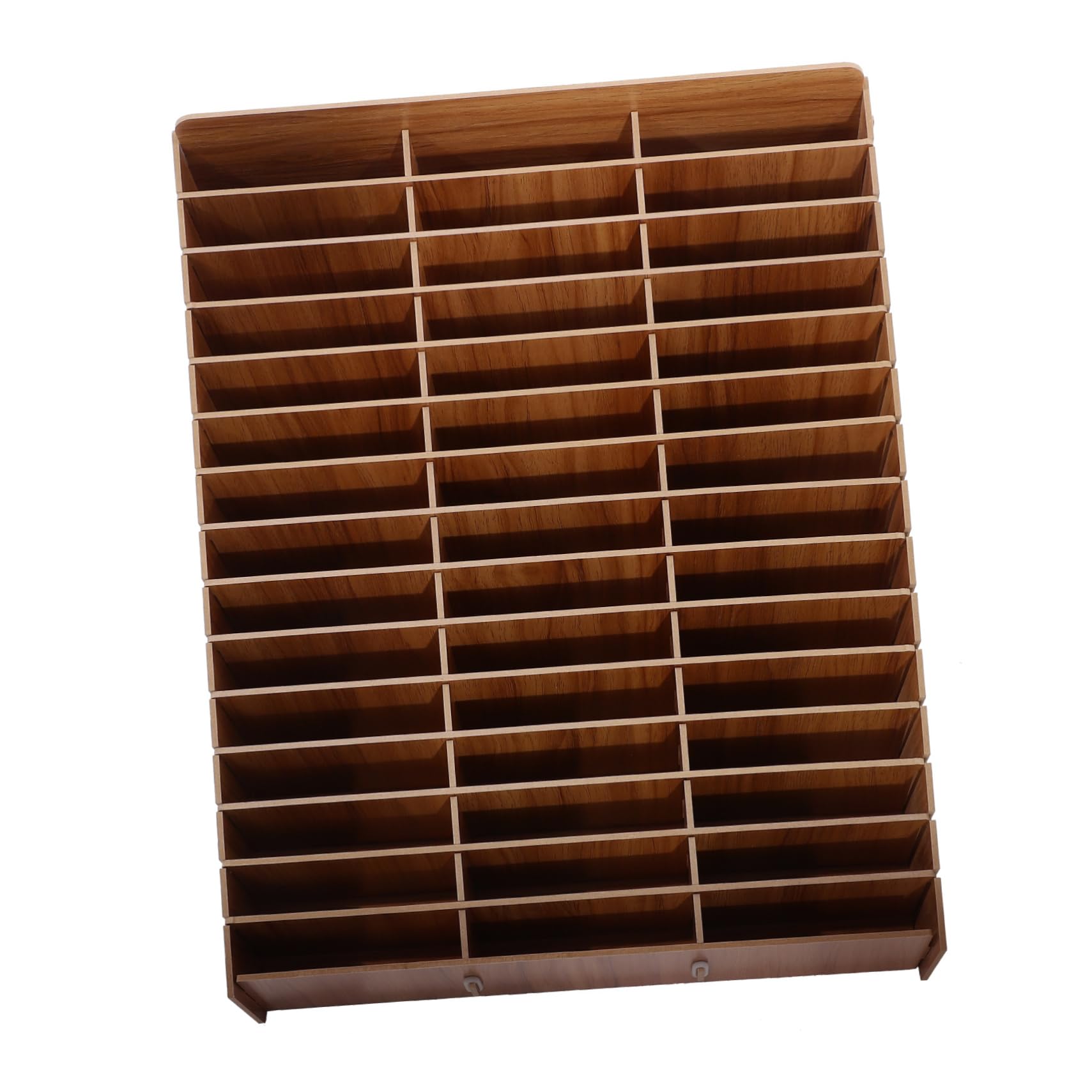 Scatola Porta Oggetti in Legno a Scomparti Multipli da Scrivania | Scuola e Ufficio, Finitura Marrone, Adatta a Piccoli Oggetti e Cosmetici, Design Ordinato