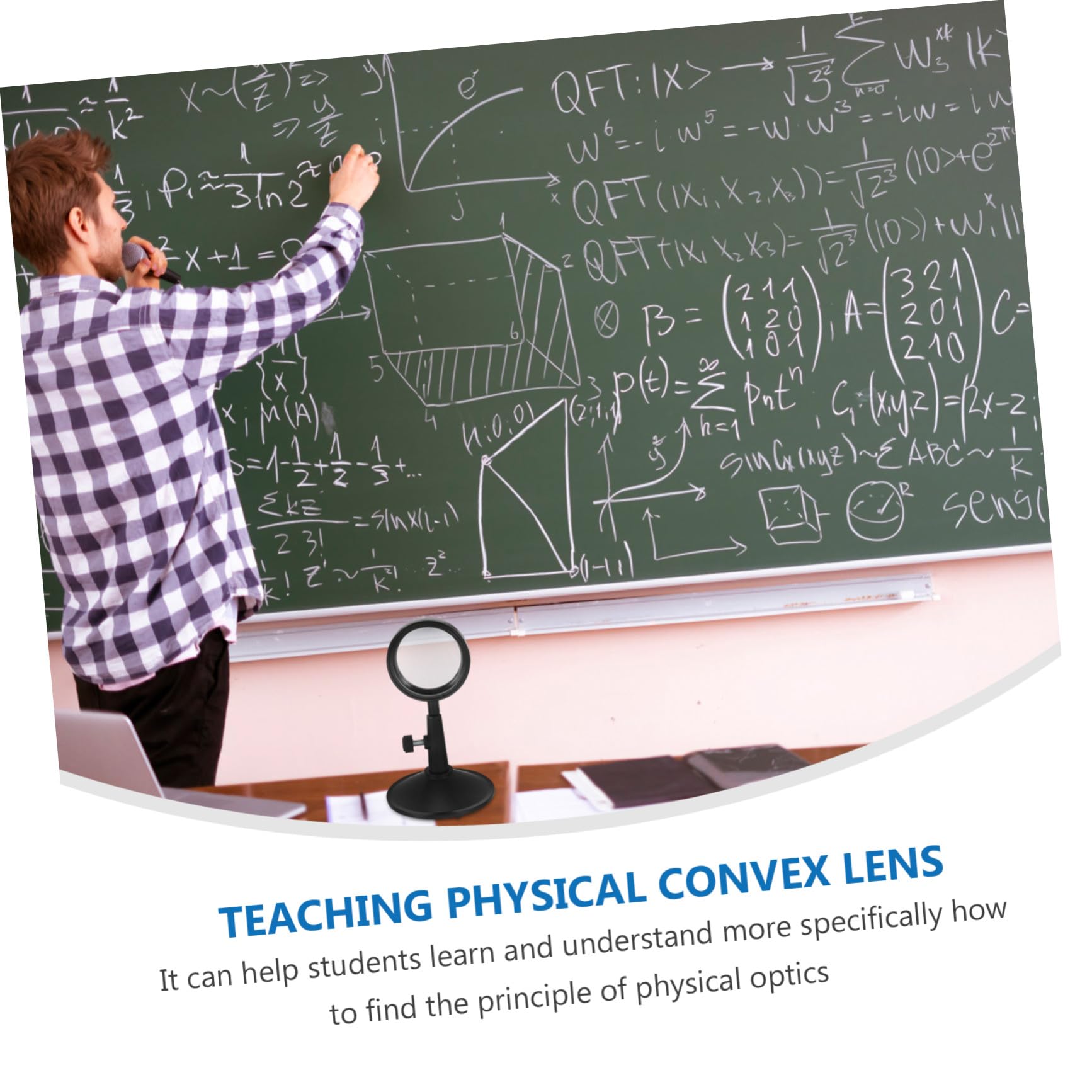 Cabilock Set De Lentilles Optiques Convergentes Et Divergentes avec Support pour Expériences Physiques Outil Pédagogique Et Facile à Nettoyer pour Classe Et Laboratoire