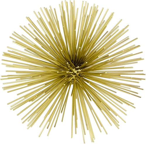 Miniatura 2 de HomeRoots Esfera grande para erizo con acabado dorado antiguo de 10 pulgadas