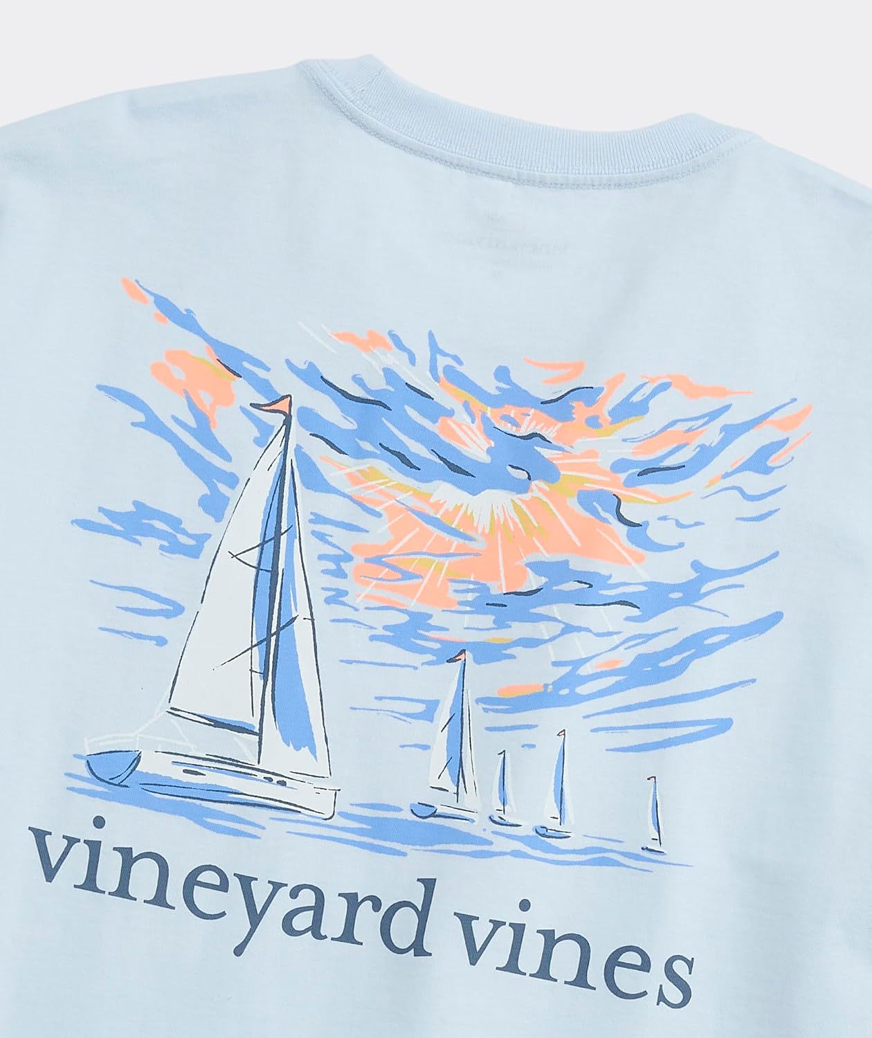 Vineyard Vines Men's Sunset Regatta Scene Short-Sleeve Pocket Tee