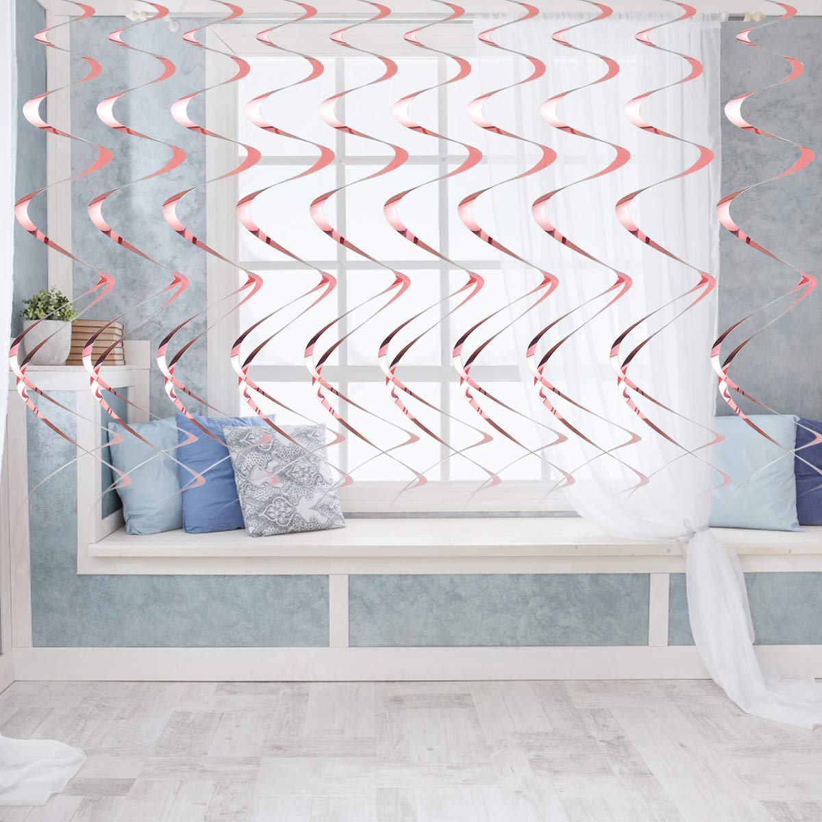 20 Spirales Décoratives Dorées Pour Anniversaire 30 Ans - Guirlandes Tourbillons Brillants à Suspendre - Pour Fête, Mariage, Décoration De Plafond