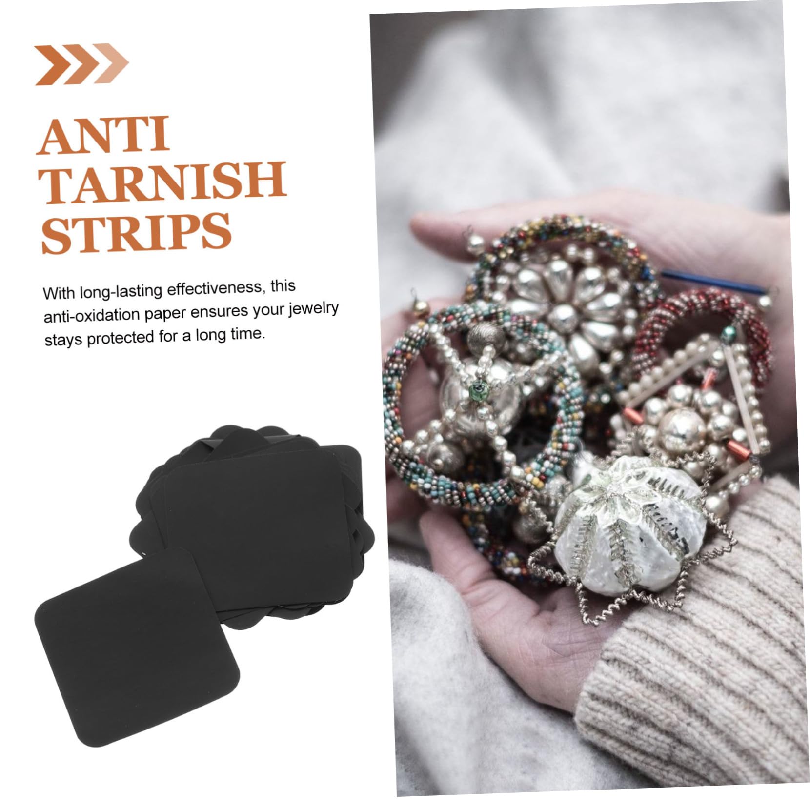 COHEALI 30pcs Anti Tarnish Strips Tarnish Prevention Strips Anti Tarnish Squares Anti Tarnish Tabs Strips Black Anti Tarnish Strip Jewelry Gold and Silver Paper - Image 6