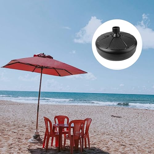 Miniatura 4 de BESPORTBLE Soporte de base voladiza de plástico negro para sombrillas al aire libre