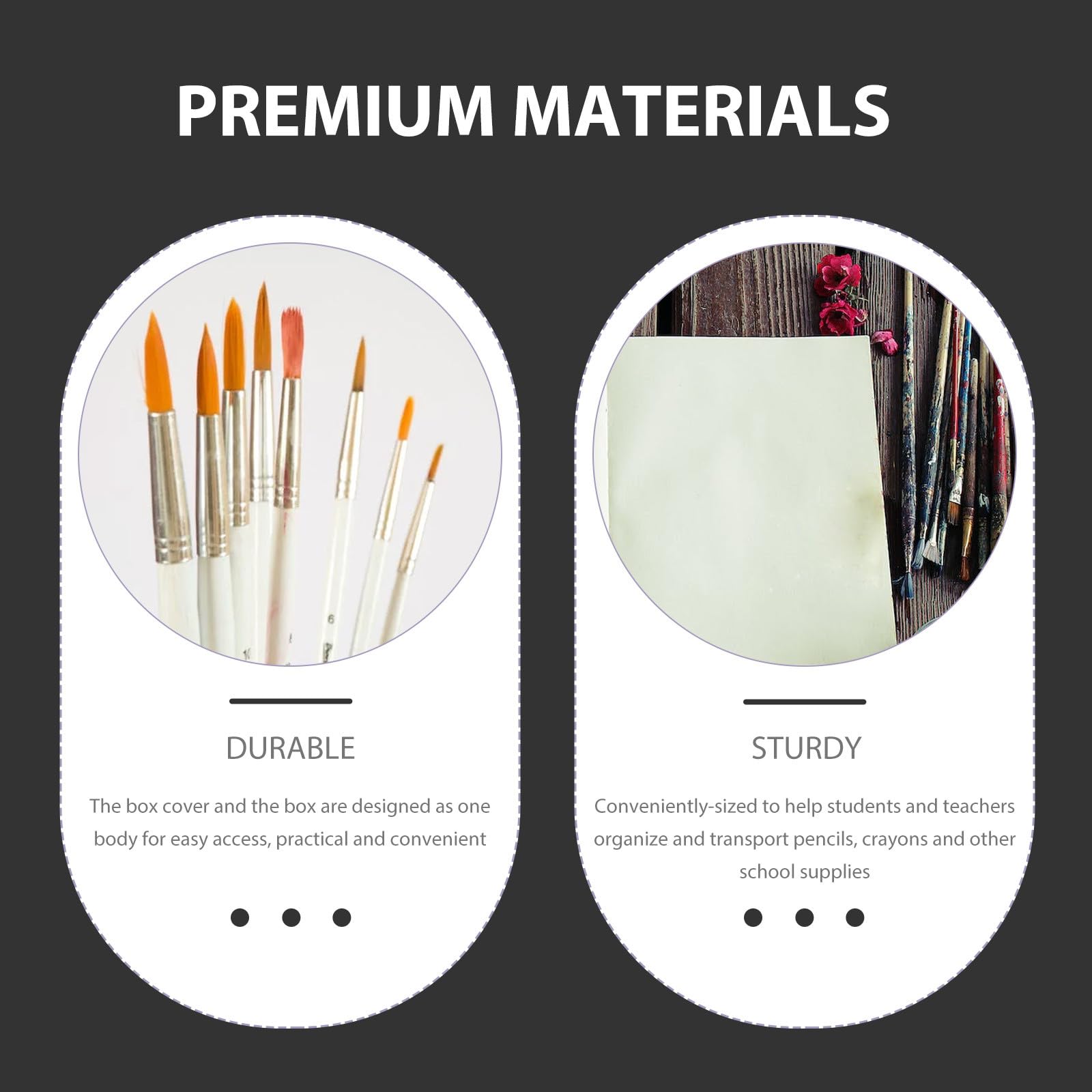 Estuche Transparente para 8 Pinceles y Lápices de Acuarela de Plástico, Portátil y Organizado para Artistas y Estudiantes