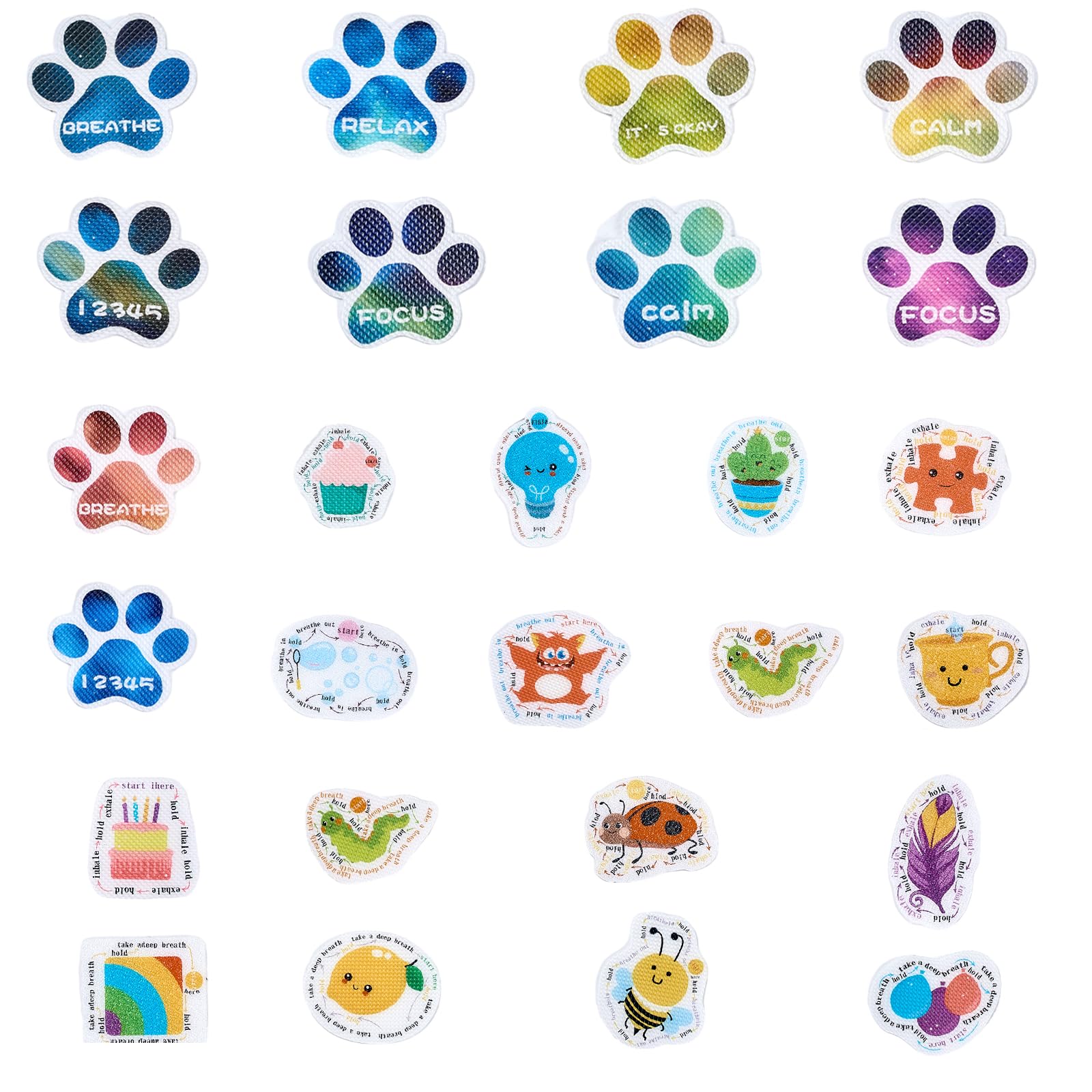 Snapklik.com : 40-Piece Calm Stickers For Anxiety Sensory, Textured ...