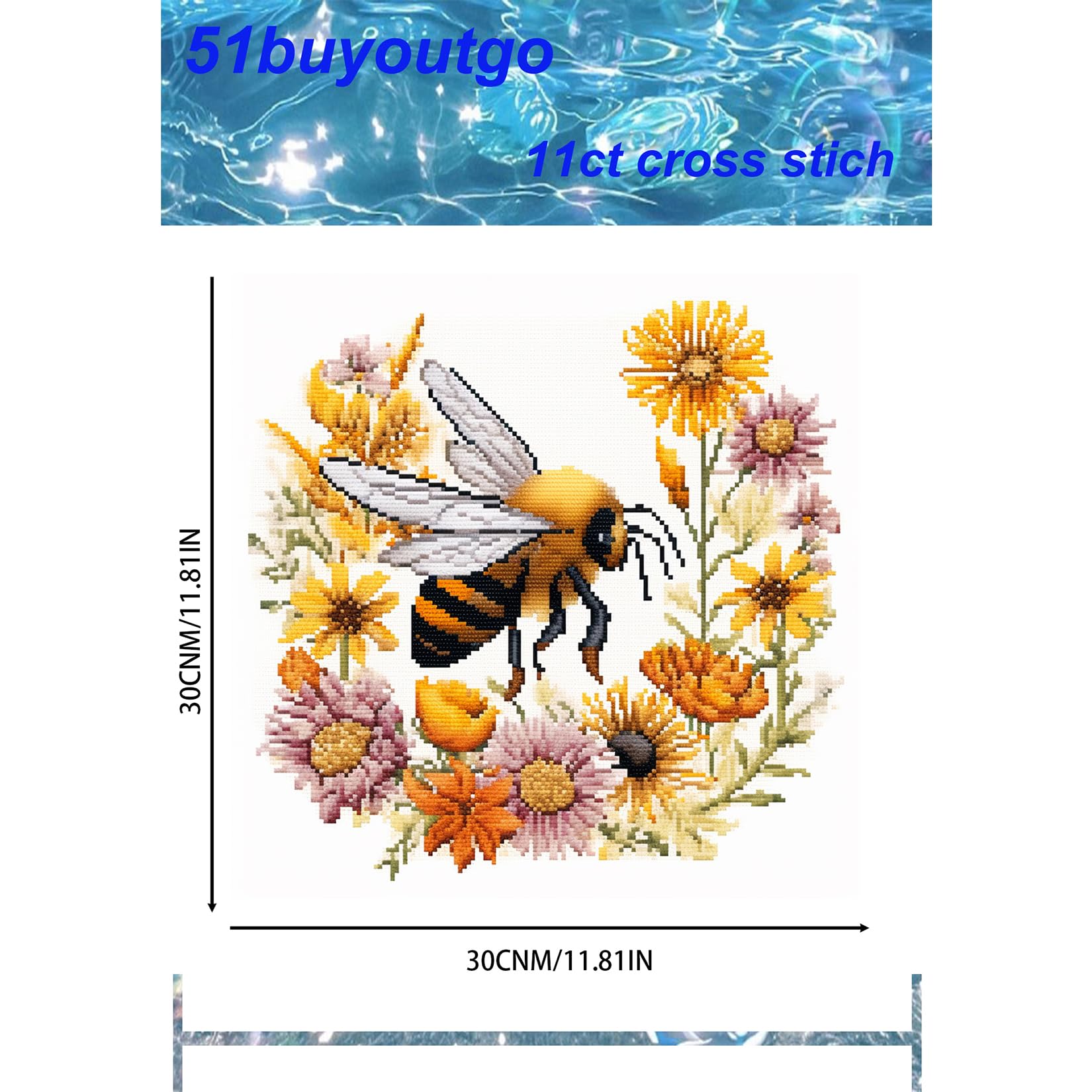 Broderie Point De Croix Kit Complet, Beau Bouquet De Tulipes,B,40 * 50Cm Canevas Point De Croix