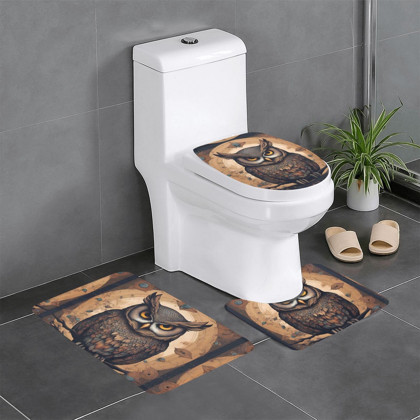 Tapis de salle de bain contour et ovale pour une ambiance cocooning aux toilettes