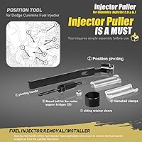Vista 6 de Extractor de retiro del inyector de combustible 9010 para la herramienta de reparación del inyector diesel Cummins 5.9L y 6.7L, equivalente al