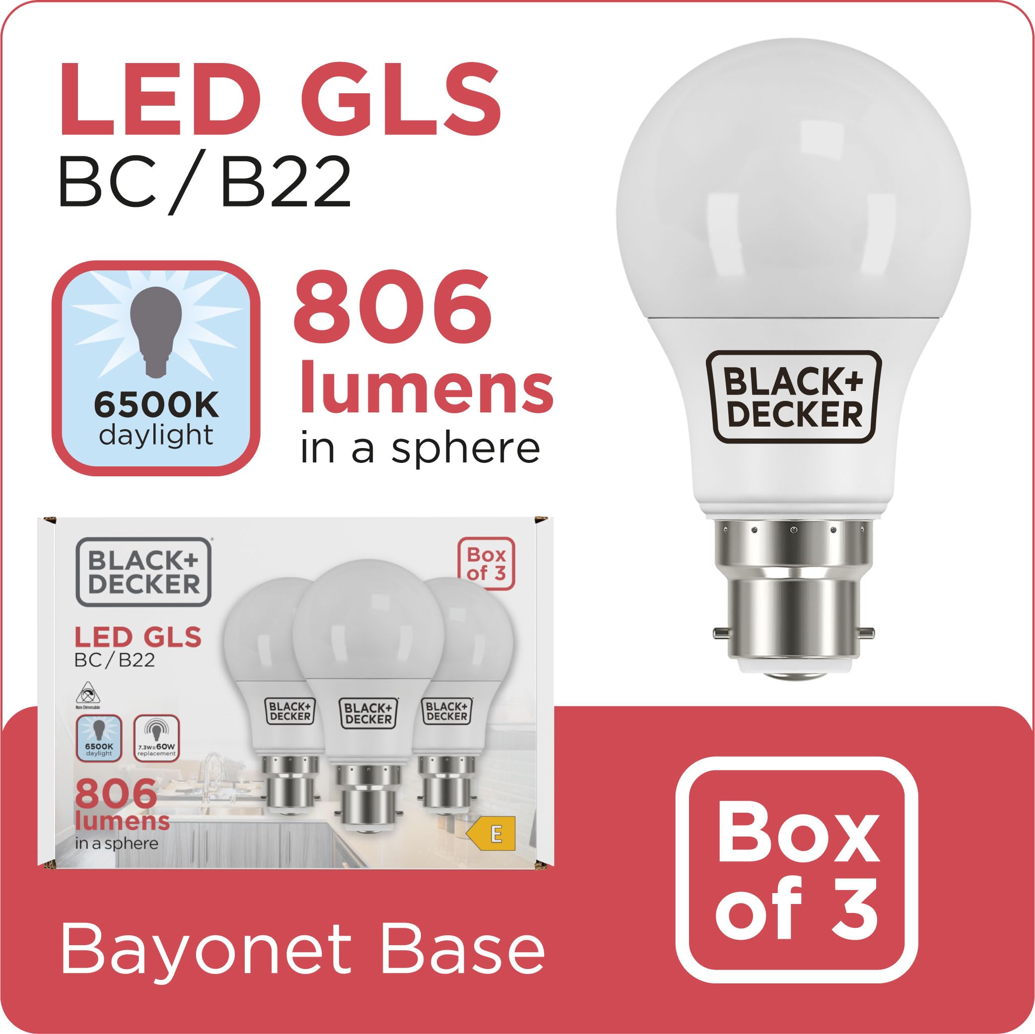 BLACK+DECKER®, LED GLS Lightbulbs - Image 3
