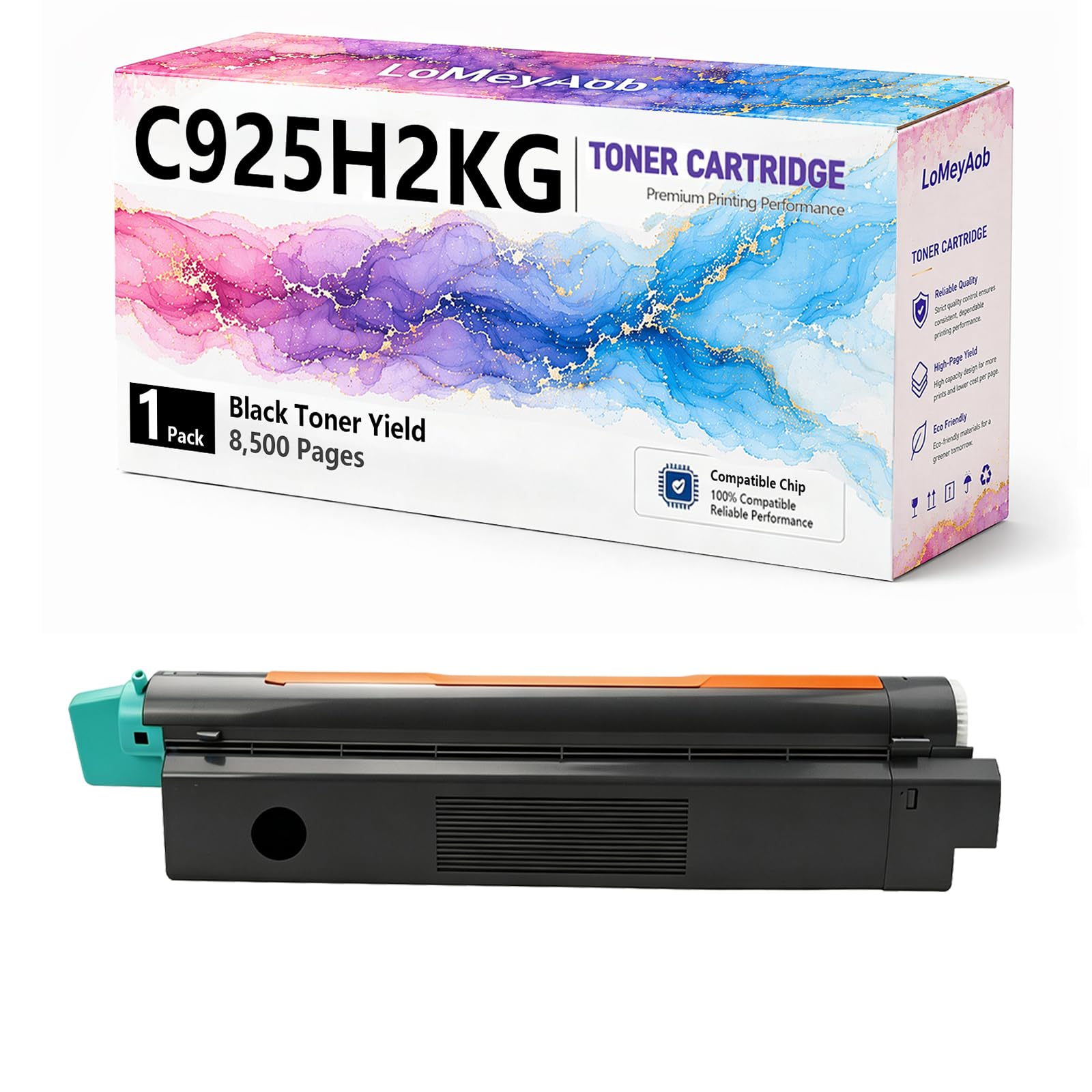 Cartuccia di toner C925H2KG, sostituzione nera ad alta resa per la stampante Lexmark LaserJet C925de C925dte X925de X925dte, Stampe ad alta velocità, Immaging accurata ,1Pack