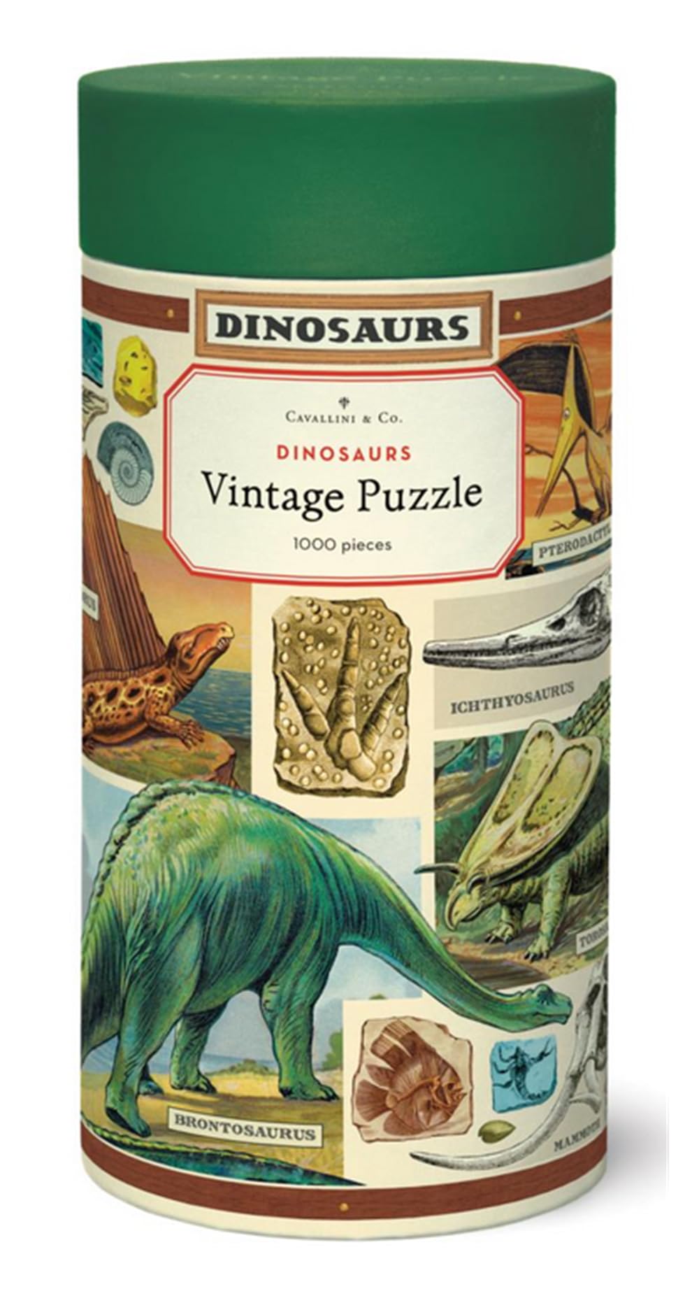 Cavallini & Co. Flora Dinosaurs Puzzle- 1000 Pieces