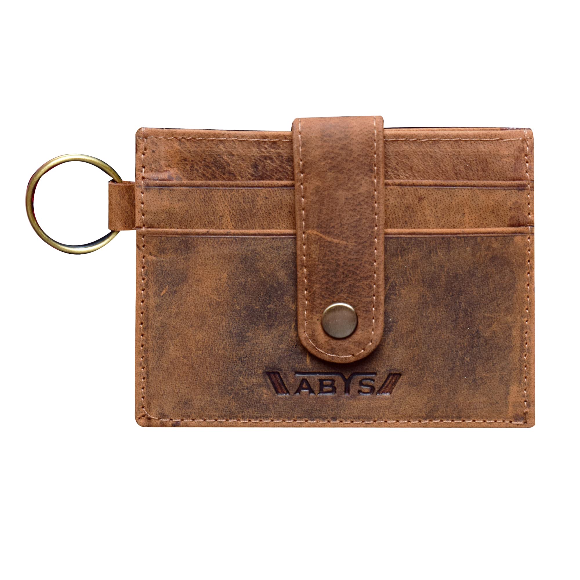 abys Genuine Leather Unisex Credit Card Case||Debit Card Case||Money Clip||Card Holder||Credit Card Holder||Business Card Holder with Cash Compartment(Tan)-picture-14