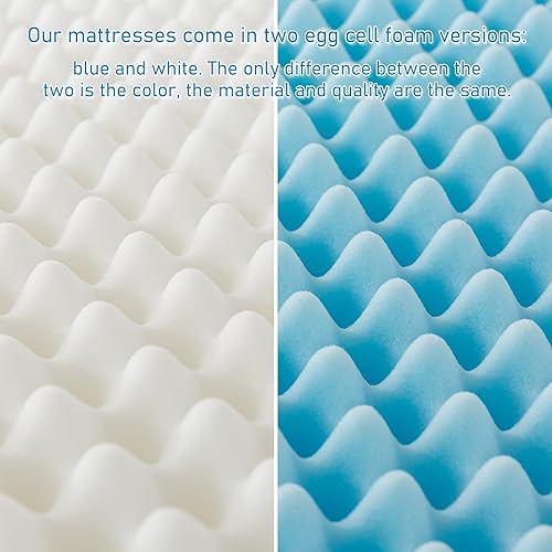 Miniatura 6 de WhatsBedding 3 Inch Memory Foam Mattress Topper Queen Size, Gel Memory Foam Bed Topper with Removable & Washable CoverEgg Crate Cooling Design for