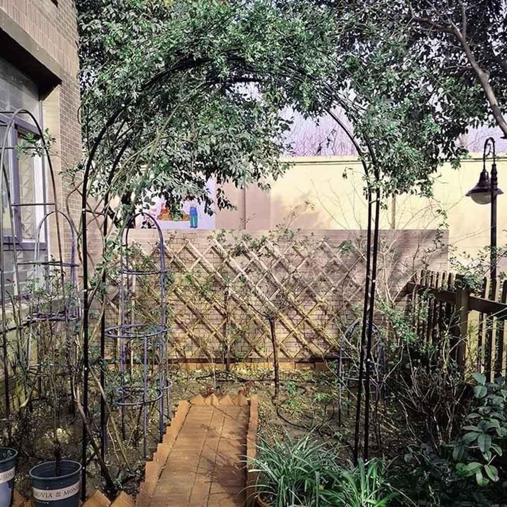 Garden Arbor Arch Steel Frame Weather Resistant Metal Archway for Climbing Plants, Free Standing Trellis Pergola 1.2M 1.4M 1.8M 2.4M 3M 3.5M Wide Garden Arch,White,W3M*H2.2M
