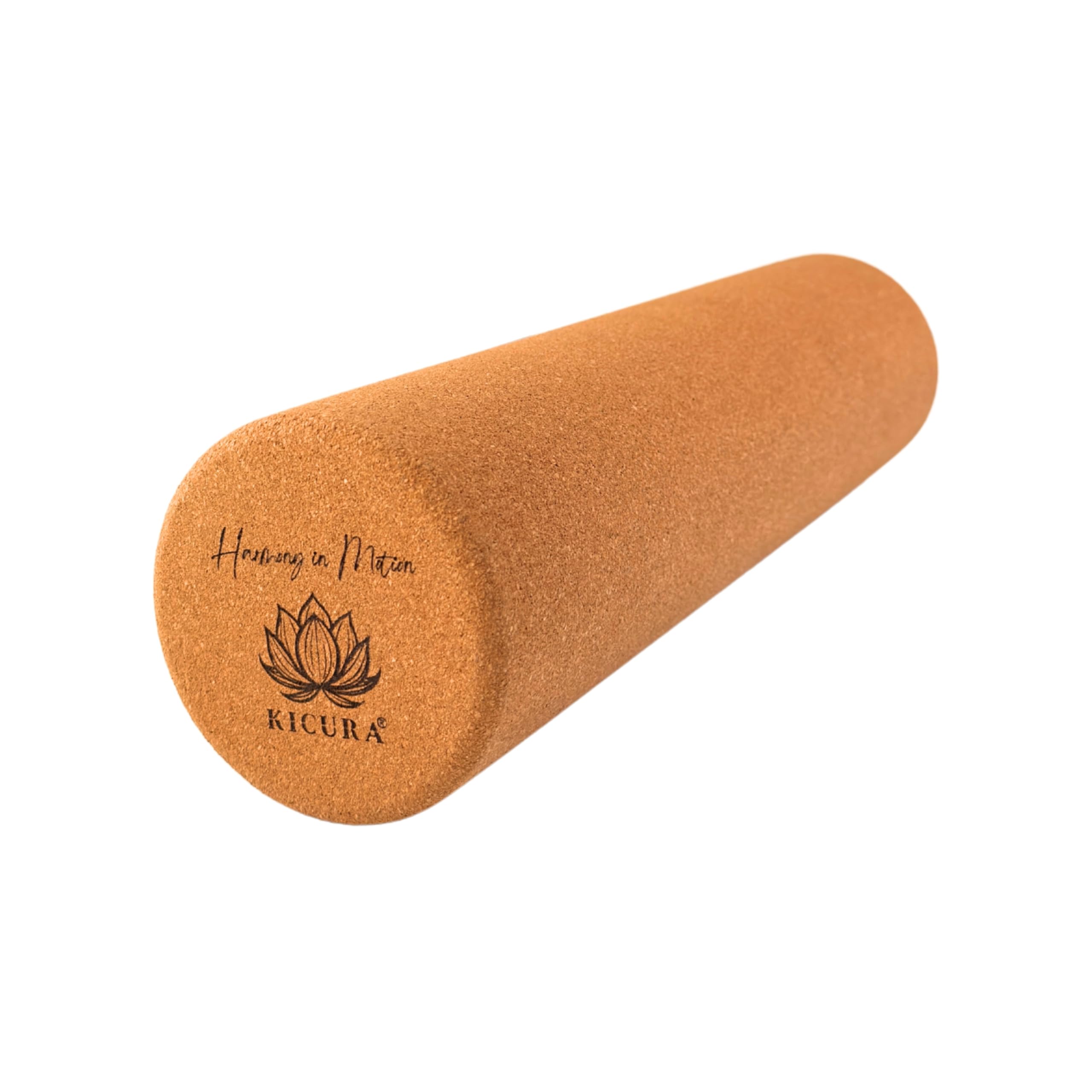 Kork Faszienrolle aus Naturkork, 40 cm lang, Ø 10 cm, hart, für Faszienmassage, Yoga und Pilates