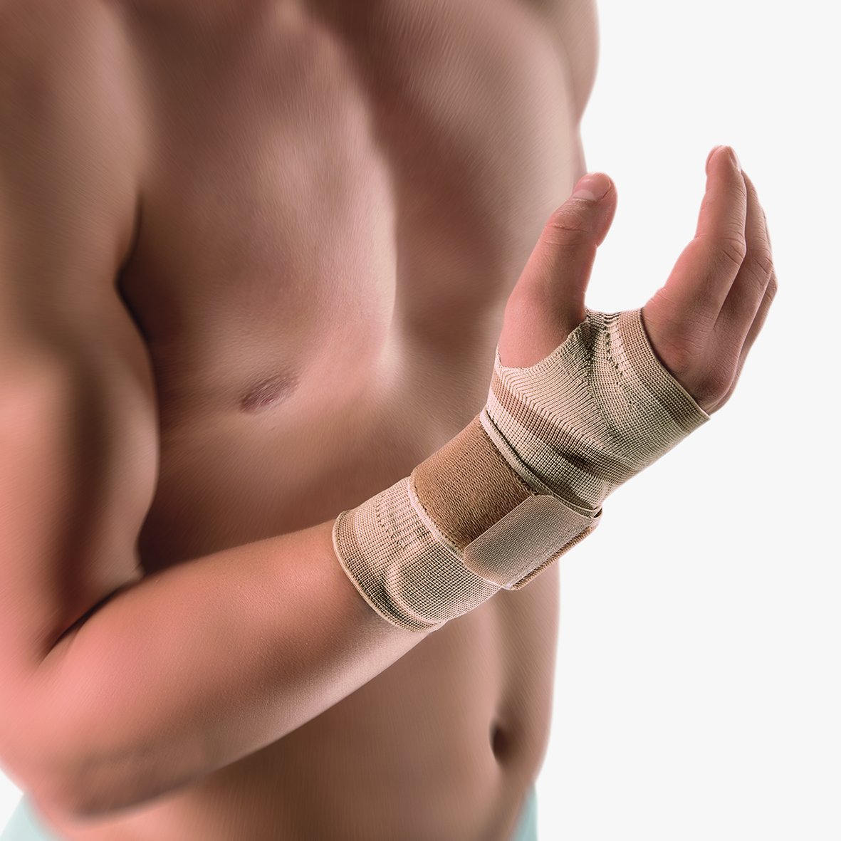 bort 220100 activemed Handgelenkbandage rechts oder links tragbar, rechts medium, beige