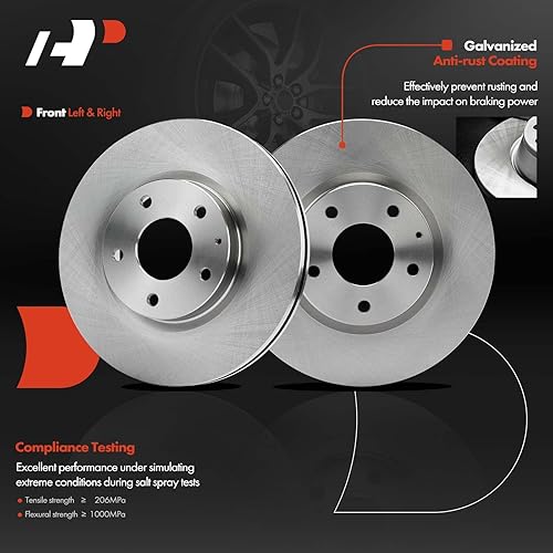 Miniatura 2 de A-Premium Rotores de freno de disco ventilados delanteros de 11.69 pulgadas (11.693 in) compatibles con modelos seleccionados de Mazda - CX-5 CX5