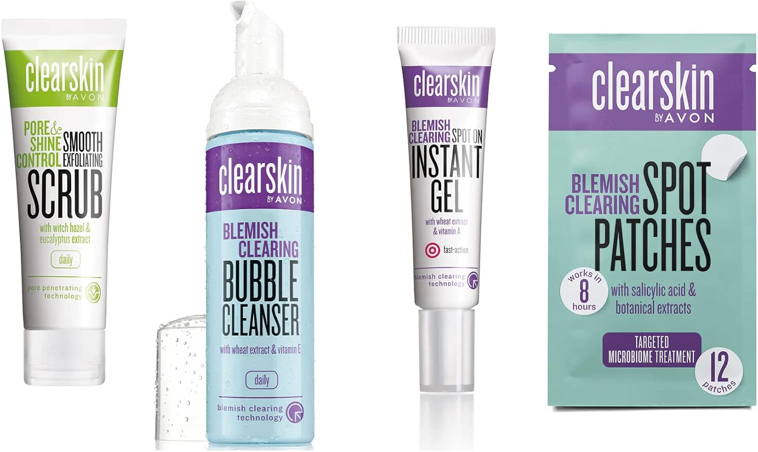 Avon Clearskin Bundle Blemish Clearing, inc Cleanser, Toner,Instant