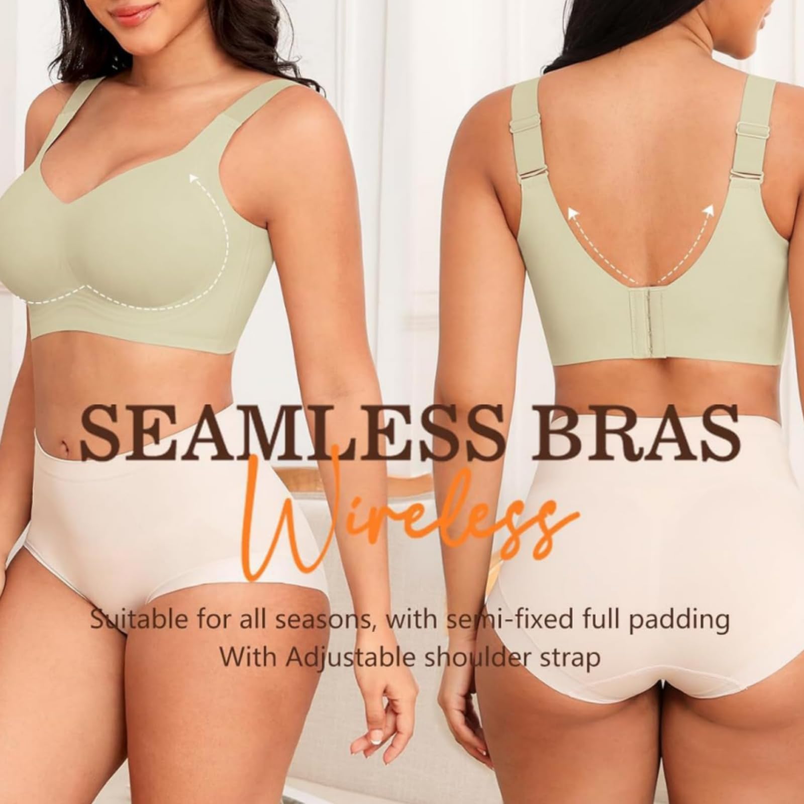 Set de 3 sujetadores para mujer «Jelly»: sin aros y con efecto push-up