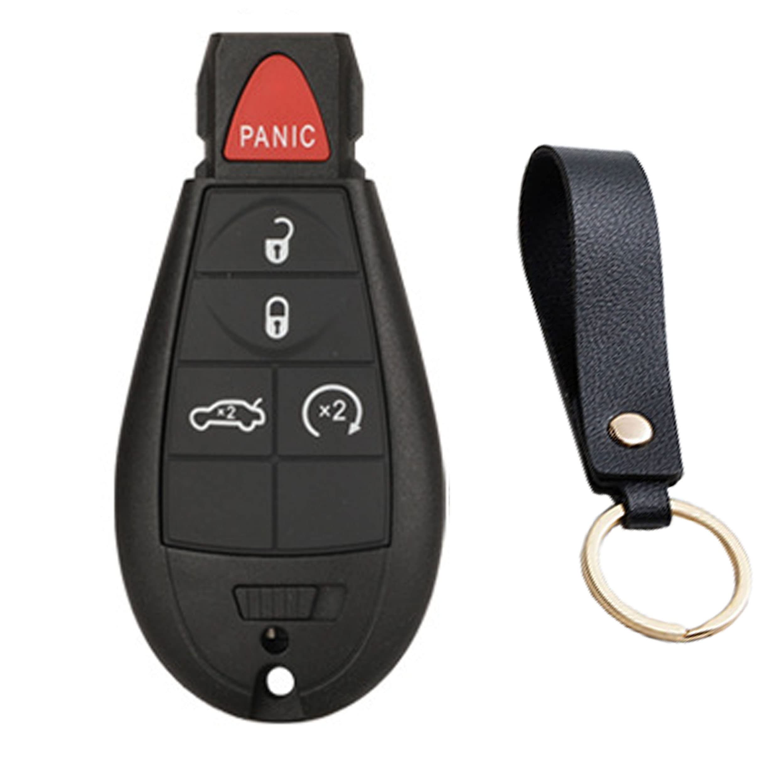 Replacement for Keyless Entry Remote Key Fob Shell Case Fit for Dodge Dart Durango Challenger (5-Button), Black