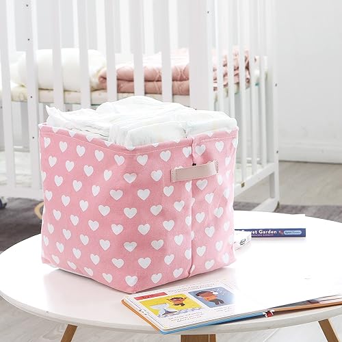 Miniatura 3 de Hinwo Paquete de 3 cubos organizadores cúbicos, cestas de almacenamiento de tela de lona con asas, contenedores de almacenamiento cuadrados de