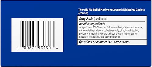 Miniatura 14 de Theraflu Alivio de los síntomas de la gripe de fuerza máxima – 20 cápsulas más medicamentos para la gripe nocturna de máxima fuerza para aliviar los