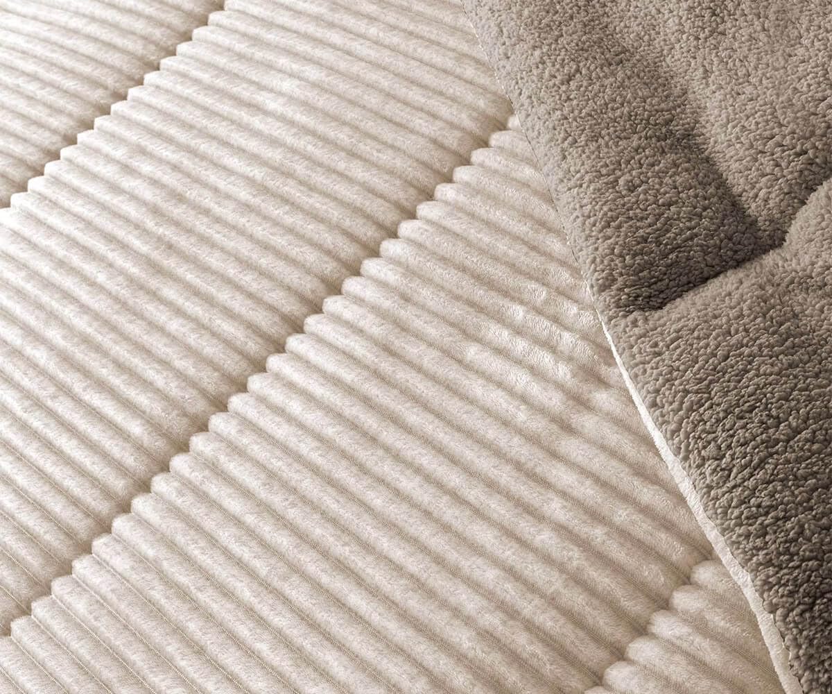 Edredón Sherpa de Borreguito Lines Melange MANTEROL con Relleno de Fibra antialérgica. Ideal para Inviernos fríos (C07, Cama 150/160cm)