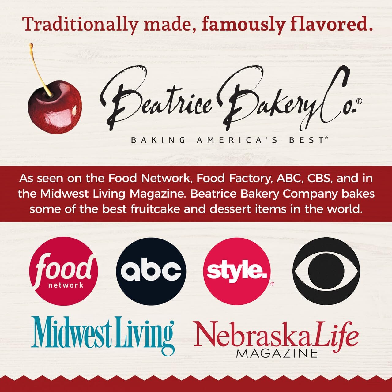 Beatrice Bakery Co Grandma's Original Individually Wrapped Fruitcake Slices, Real Fruit and Nuts Freshly Made, Brandy, Bourbon and Rum Fruitcake, Est. 1917 (16 Ounce Box, Chocolate Variety)