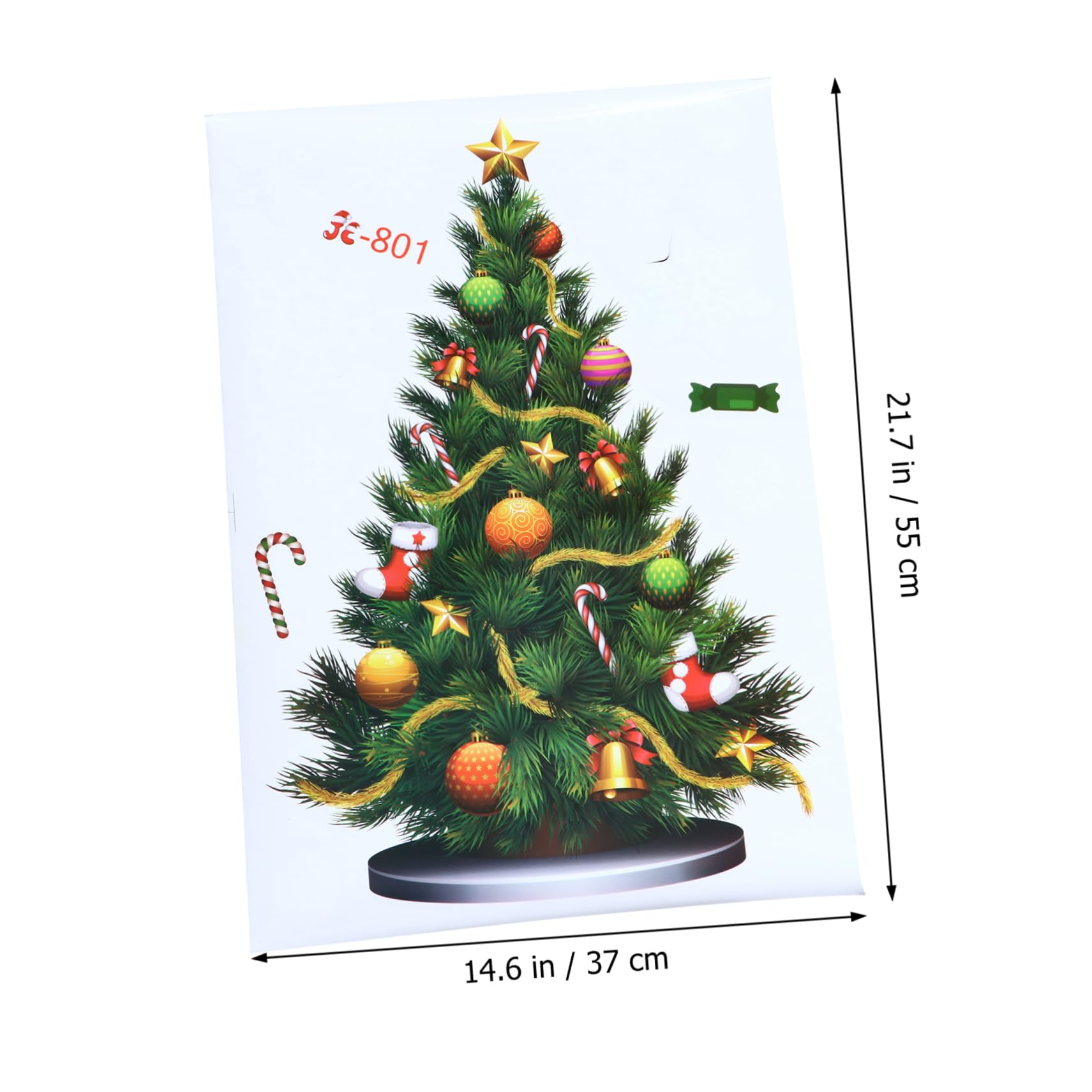 TOPBATHY 2 Juegos Adhesivos Decorativos de Ventana de y Árbol de Navidad Set de Decoración Festiva Hogar y