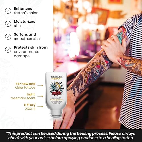 Miniatura 8 de Billy Jealousy Tattoo Lotion for All Skin Types Formulated with Shea Butter, Essential Oils & Green Tea Leaf Extract, Tattoo Aftercare that