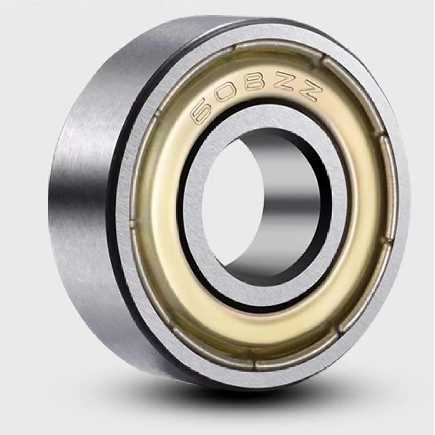 High-Carbon Steel Deep Groove Ball Bearing, Double Shielded, ABEC-7 Precision, 8x22x7mm, Single Row 608ZZ Miniature Design (50PCS)