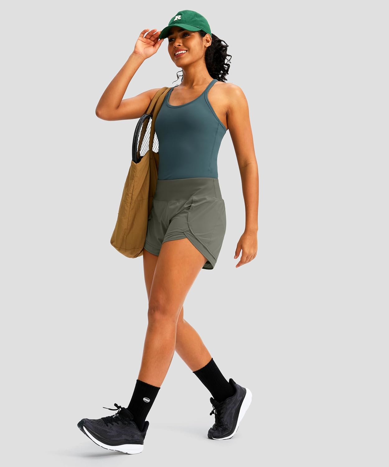 Soothfeel Women's Running Shorts High Waisted Quick-Dry 3 Inch Gym Workout Athletic Shorts for Women with Zipper Pocket - Image 5