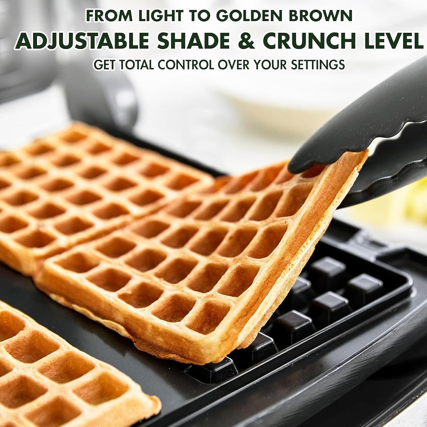 Electric Grill & Panini Press 3-in-1 Sandwich Toaste Maker with 5 Auto Modes,1800W Waffle Maker for Roasting, Baking