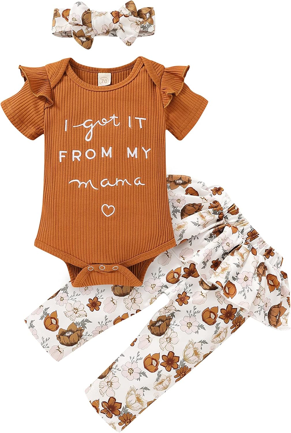 Infant Baby Girl Clothes Summer Baby Ribbed Romper Embroidered Letters Onesies Floral Skirt Pants Toddler Outfits Shorts Set: Clothing, Shoes & Jewelry