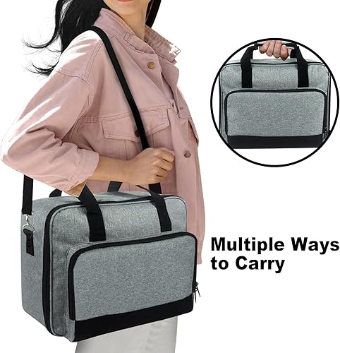 Miniatura 6 de Funda de transporte para proyector, bolsa para proyector con bolsillos de almacenamiento para accesorios y correas de hombro ajustables, bolsa de