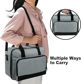 Projector Carrying Case, Projector Bag with Accessories Storage Pockets | Portable Carrying Bag Compatible With Epson, BenQ, ViewSonic and Most Mini Projectors, Adjustable Shoulder Strap