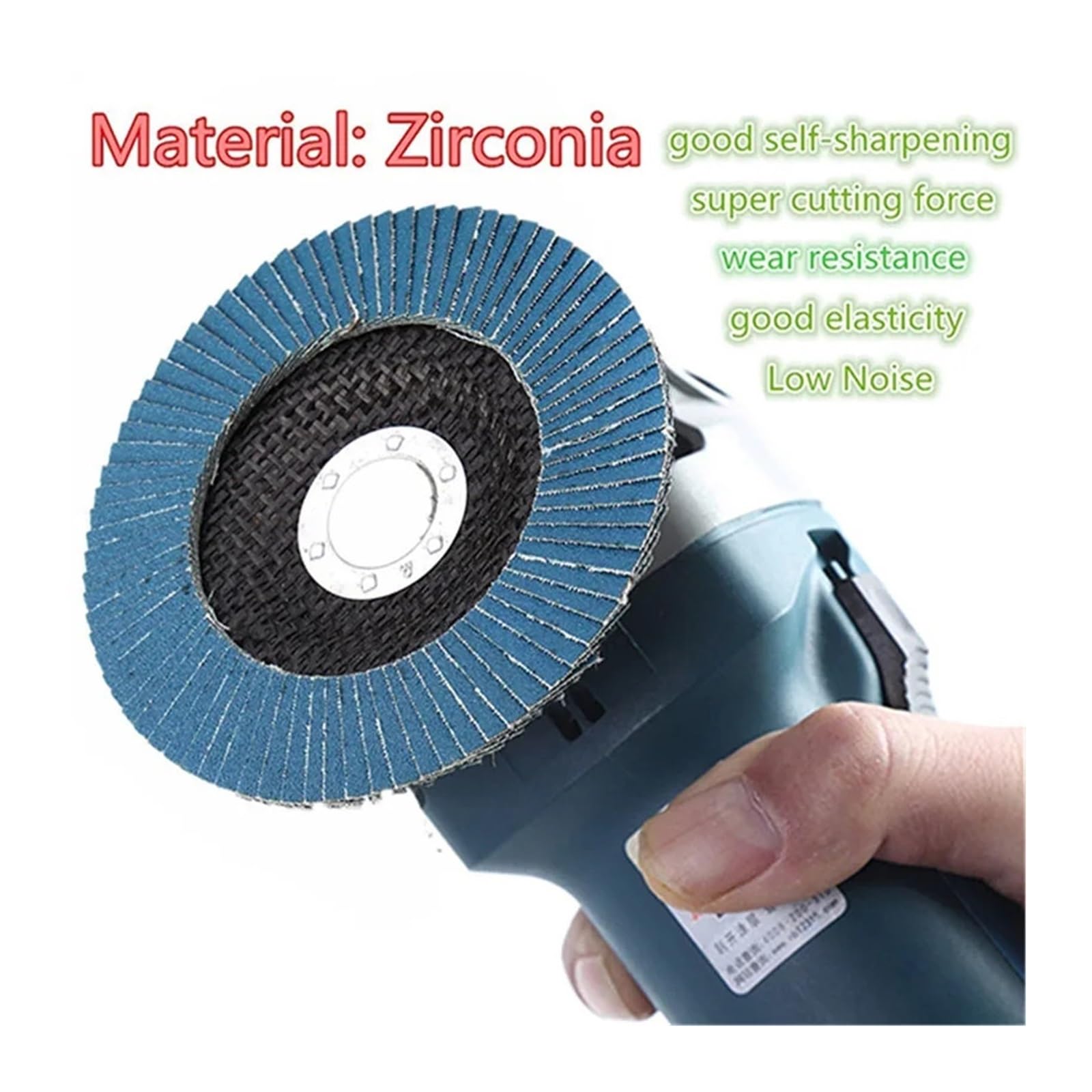 5 pz 125mm 5 "Disco Abrasivo for Smerigliatrice Angolare Metallo Plastica Legno Utensile Abrasivo 40/60/80/120 Grana Mole Dischi Lamellari(Grit 80)