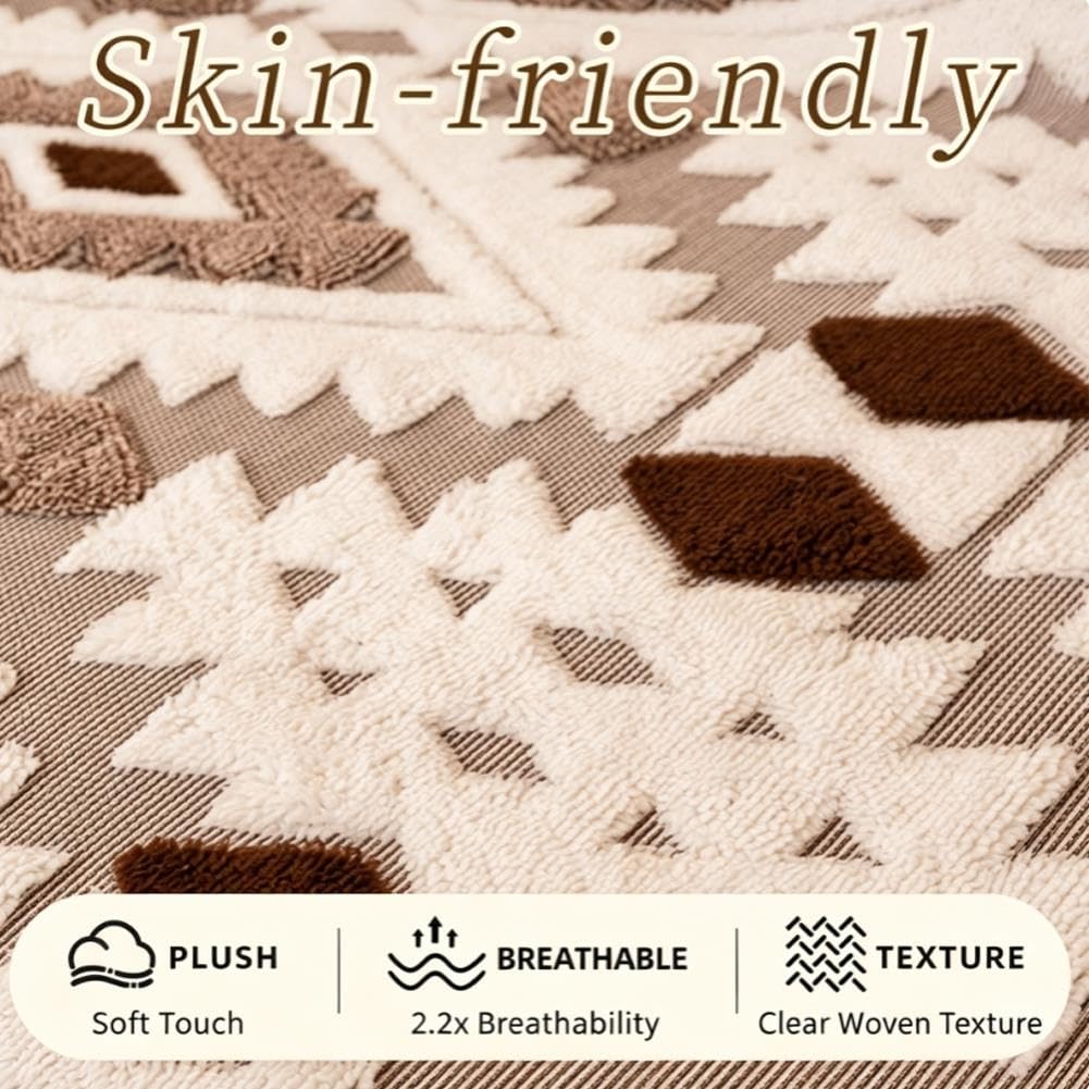 Funda de sofá de Felpa, Manta para sofá de Estilo Boho, Funda Sofa Lavable, Protector de Muebles para Perros y Mascotas(C,180x180cm)
