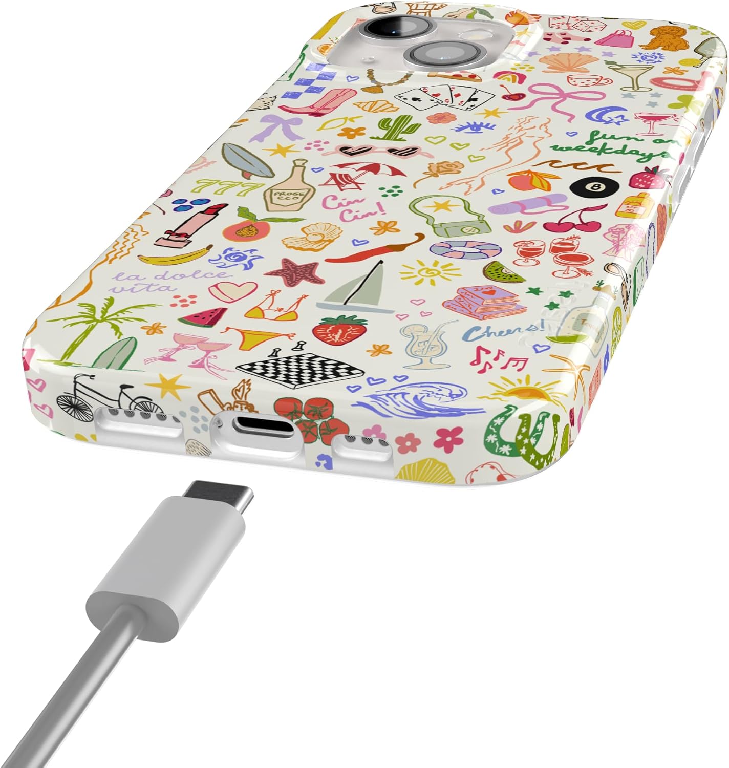 Casely iPhone 15 Case | All The Fun Things | Fun on Weekdays | Compatible with MagSafe | Classic Ultra Slim Design